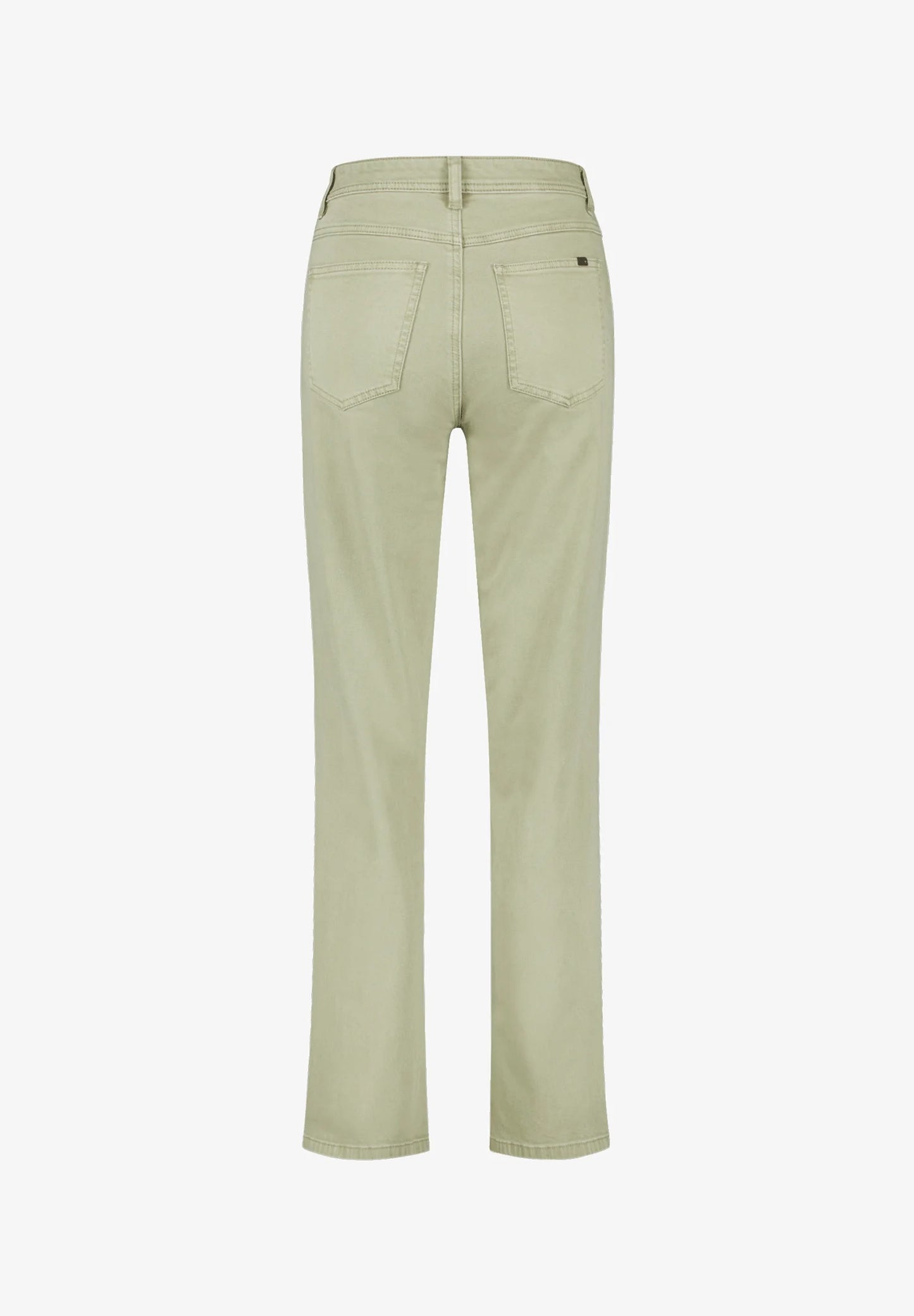 Women's Light Olive Green Boyfriend High-Rise Straight Jeans