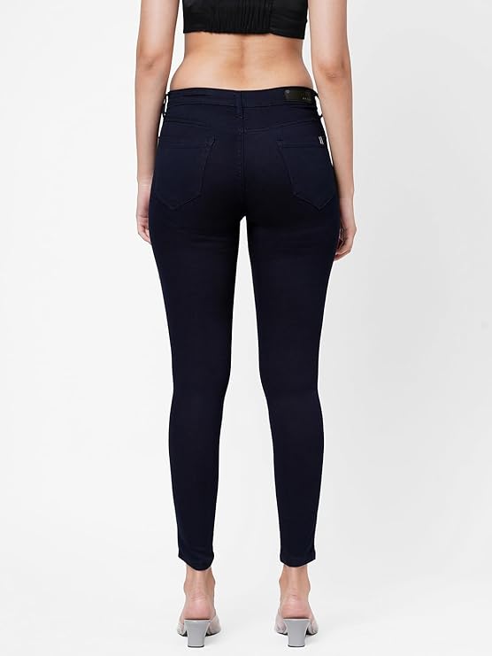 Skinny Fit Mid-Rise Ankle Length Jeans for Women