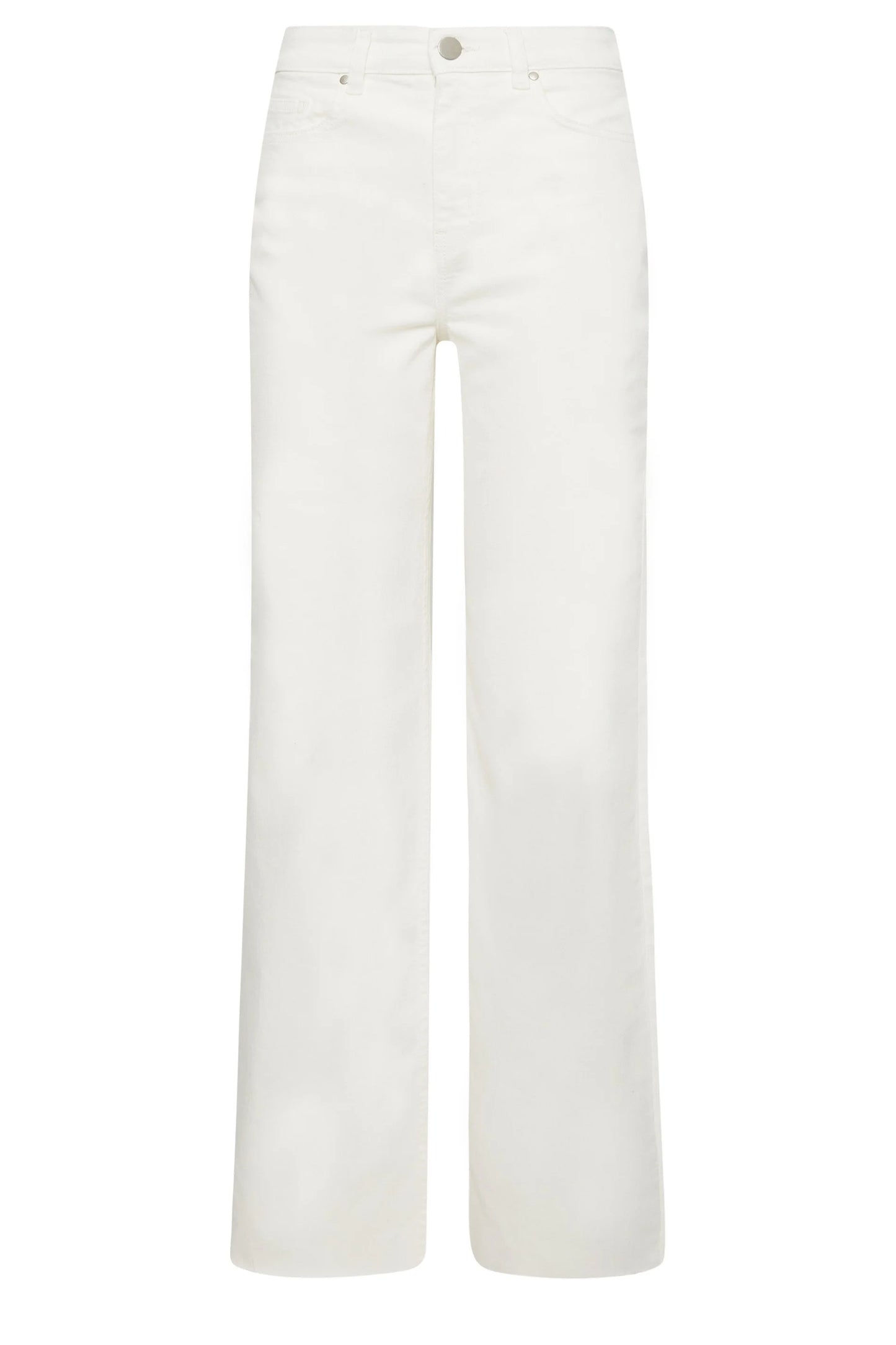 Classic White Straight Leg High-Rise Jeans