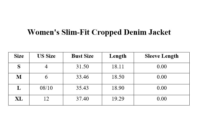 Women's Slim-Fit Cropped Denim Jacket