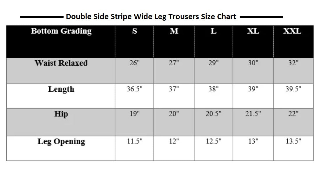 Double Side Stripe Wide Leg Trousers