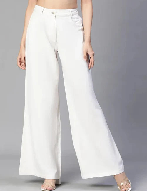 Trendy Women's High Waist Wide-Leg Denim Jeans