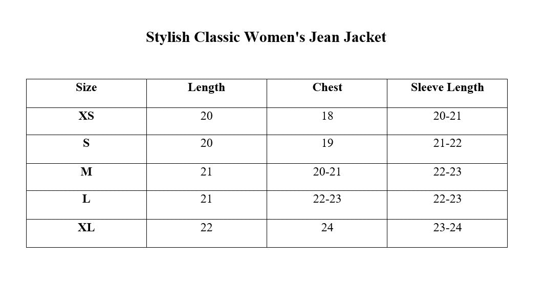 Stylish Classic Women's Jean Jacket