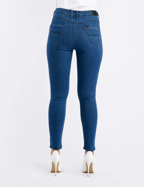 Skinny Fit Mid-Rise Ankle Length Jeans for Women