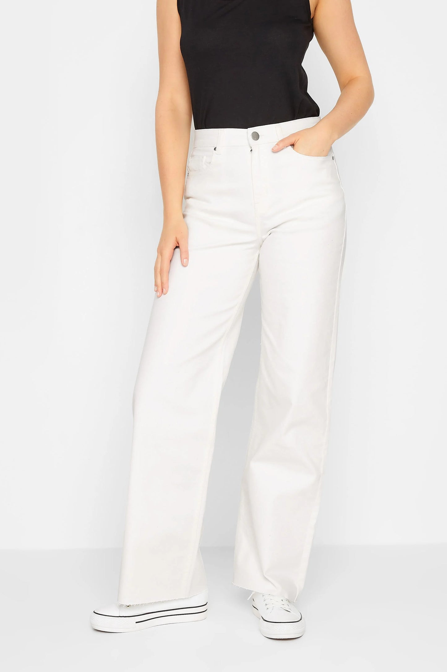 Trendy Women's High Waist Wide-Leg Denim Jeans