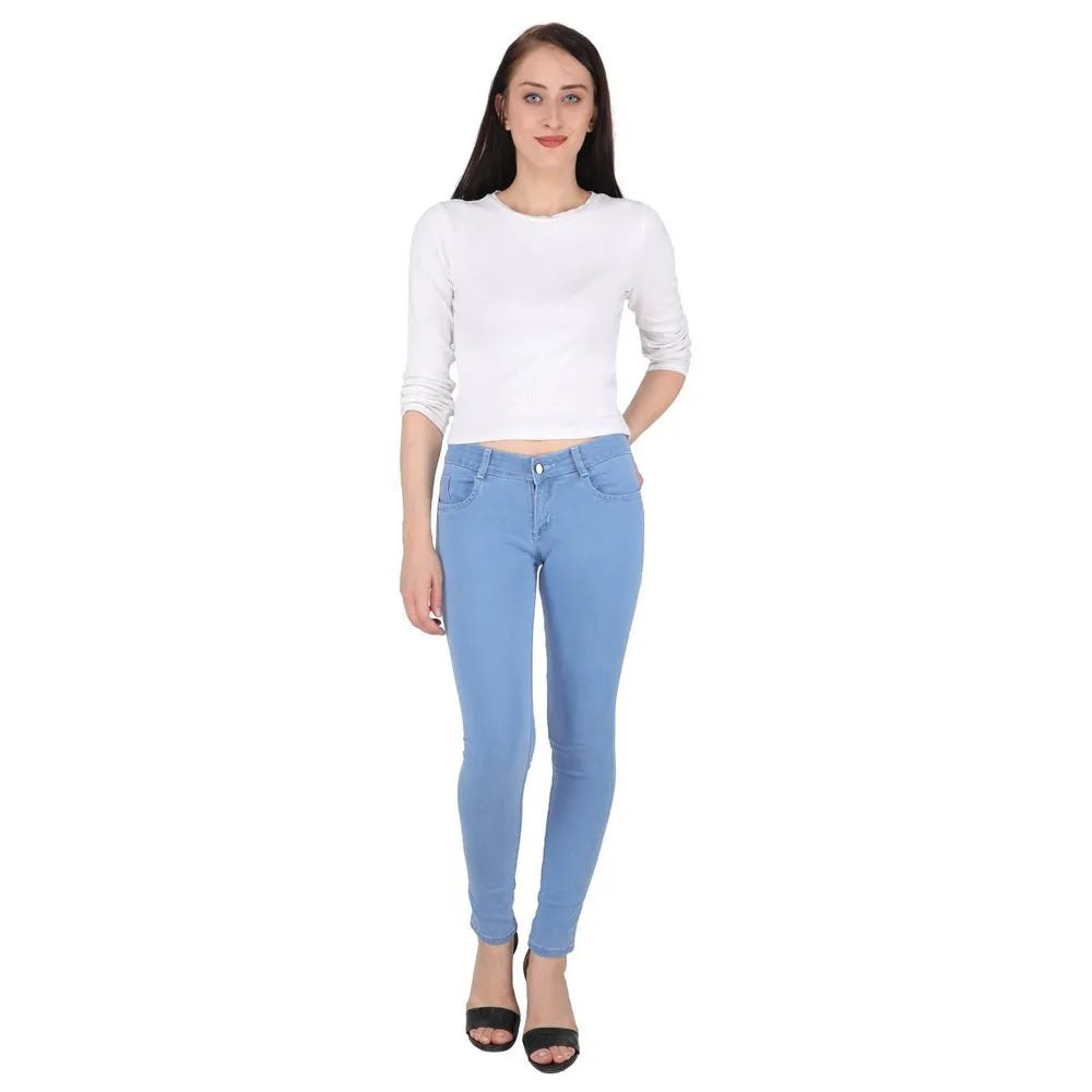 Sleek & Modern Women’s Slim Fit Mid-Rise Jeans