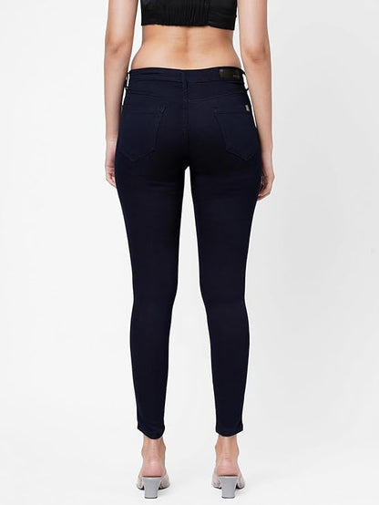 Skinny Fit Mid-Rise Ankle Length Jeans for Women