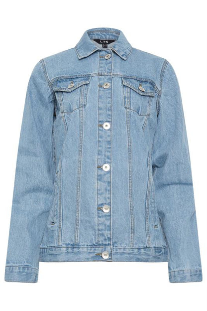 Women’s Casual Blue Mid Wash Denim Jacket