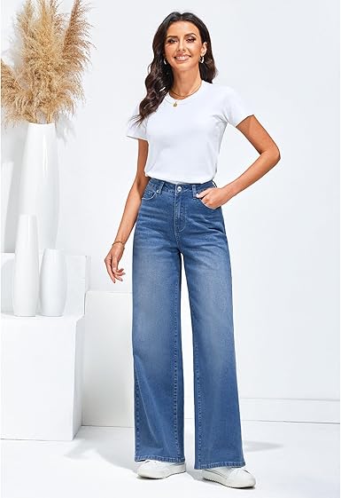 High Waist Wide Leg Jeans –  Comfort Meets Style
