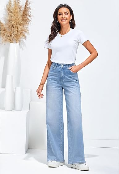 High Waist Wide Leg Jeans –  Comfort Meets Style