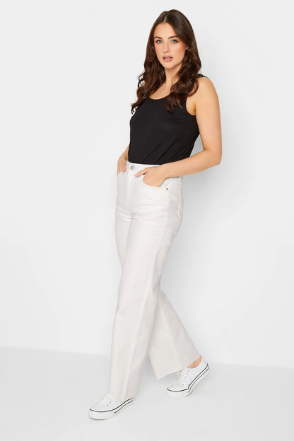 Trendy Women's High Waist Wide-Leg Denim Jeans