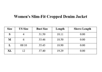 Women's Slim-Fit Cropped Denim Jacket