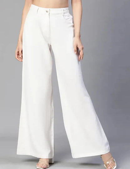 Trendy Women's High Waist Wide-Leg Denim Jeans