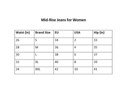 Skinny Fit Mid-Rise Ankle Length Jeans for Women