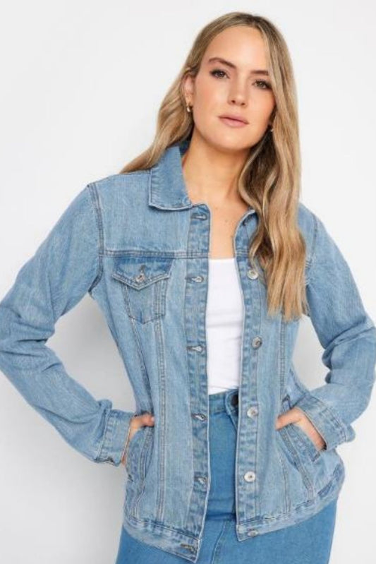 Women’s Casual Blue Mid Wash Denim Jacket