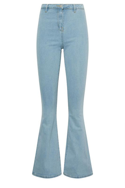 Flared Light Blue Jeans for Women – Retro Style