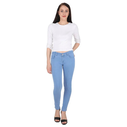 Sleek & Modern Women’s Slim Fit Mid-Rise Jeans